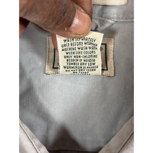 L.L.Bean Mens Traditional Fit Gray Button-Up Shirt Size L -REG100% Cotton - Picture 5 of 10